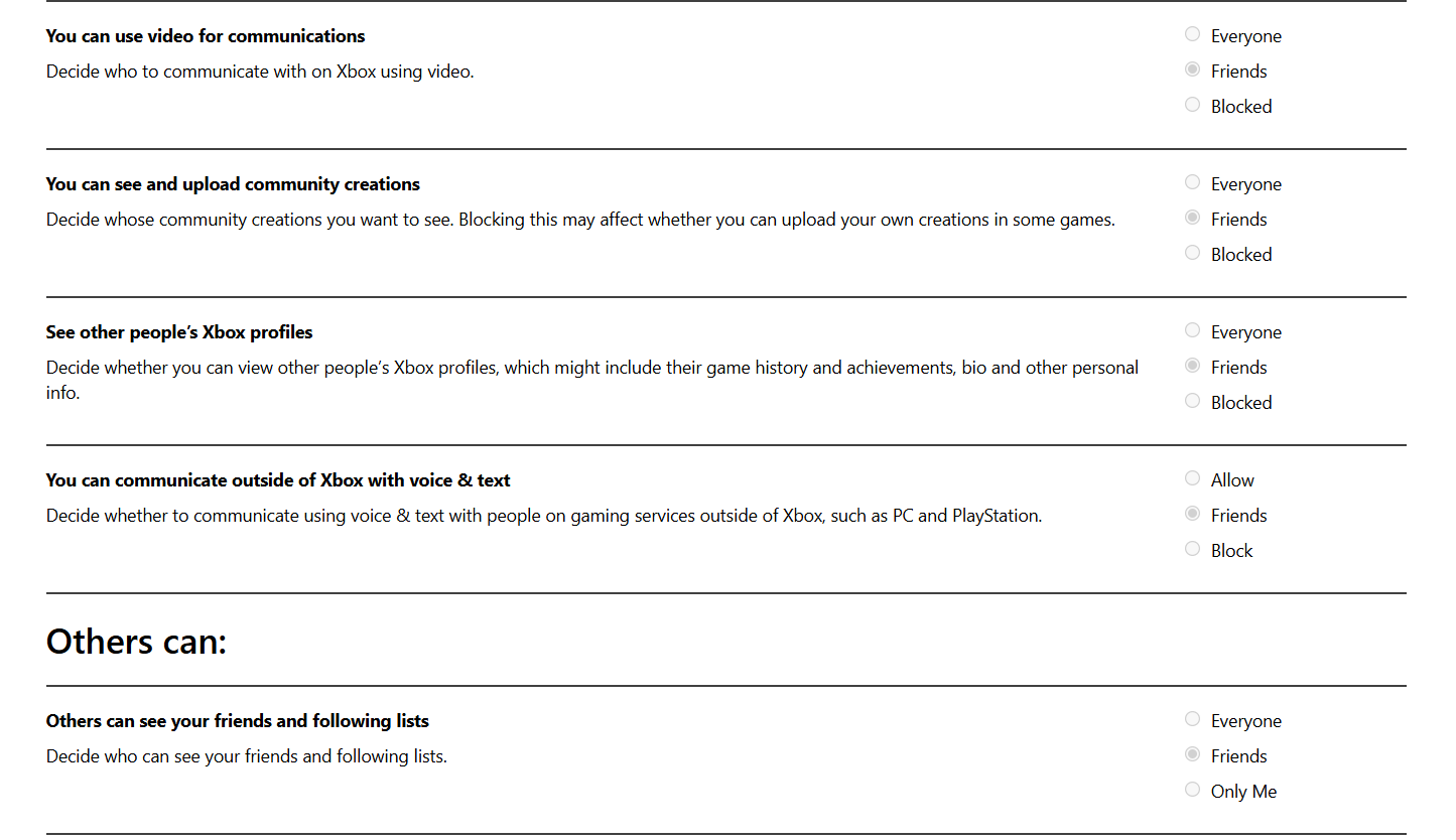 Cannot change the privacy settings on my xbox/microsoft account ...