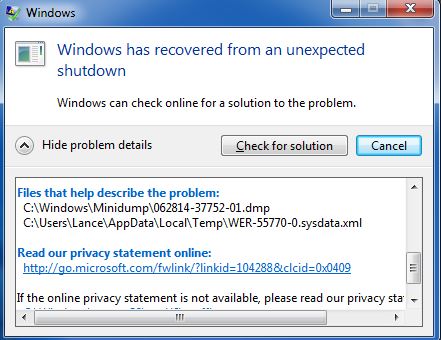 Problem Event Name: BlueScreen OS Version: 6.1.7601.2.1.0.256.1 Locale ...