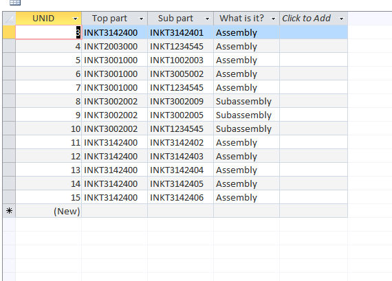 Parts list or bill of material help - Microsoft Q&A
