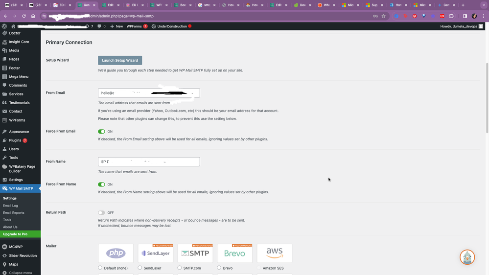 thumbnail image 1 of blog post titled  SMTP host is rejecting the email from wordpress