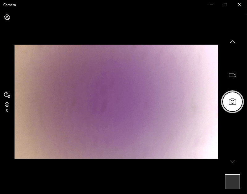 The webcam on my HP computer is showing a weird purple screen ...