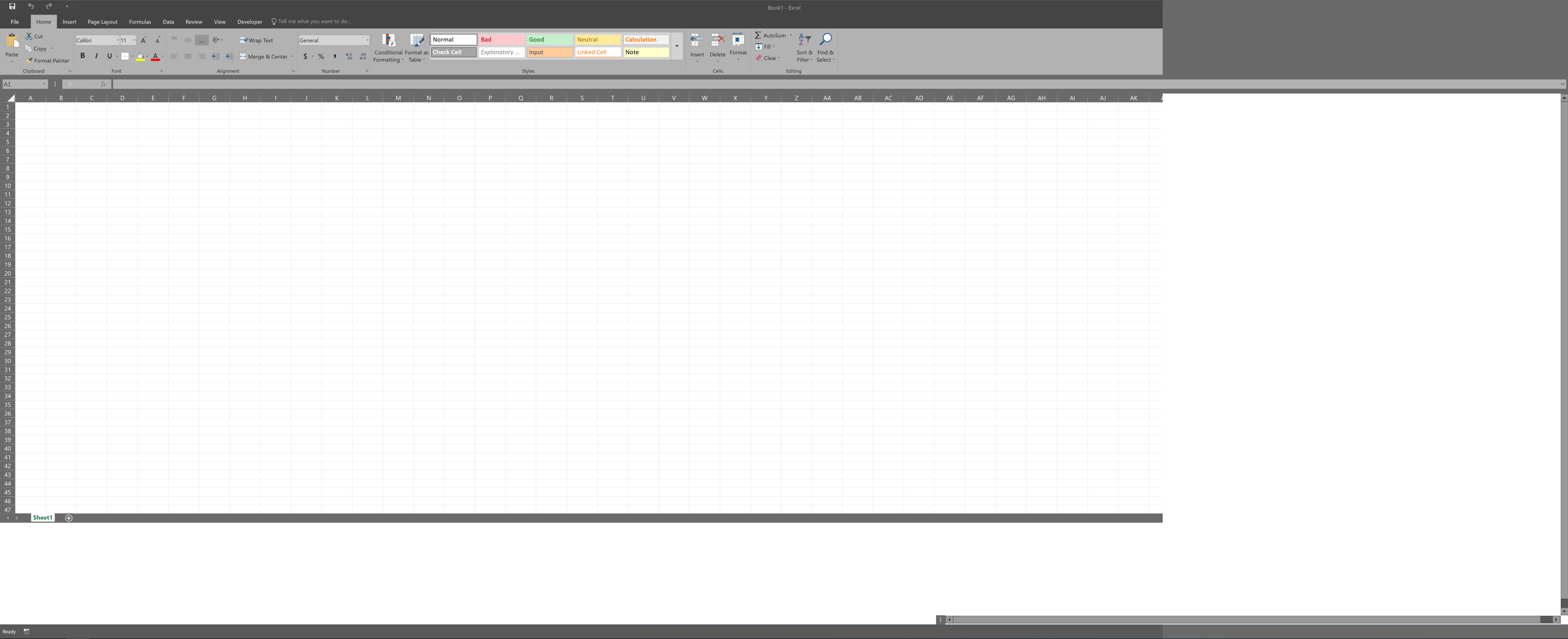 Microsoft office programs shows blank space on the right of the screen ...