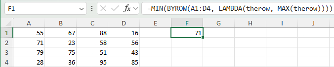 Use case for by Bycol and byrow in excel - Microsoft Q&A