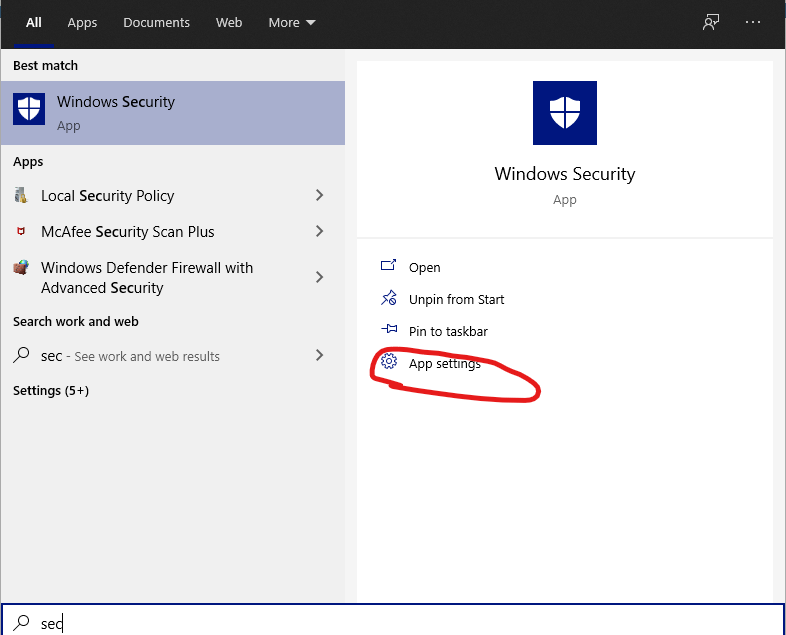 Windows Security icon yellow warning with exclamation point without ...