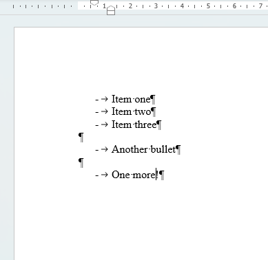 Bullet points have a paragraph between them - Microsoft Q&A