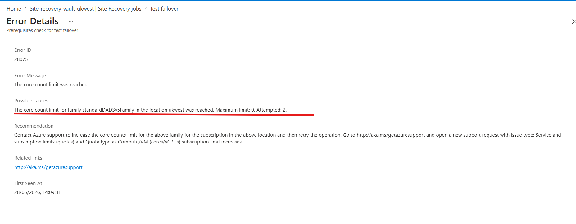 azure fail