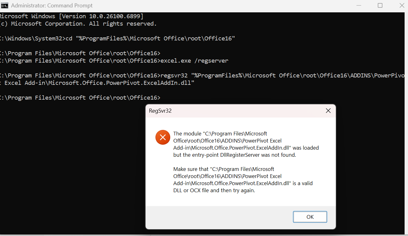 How to fix Power Pivot Excel error: COM object cast failed due to ...