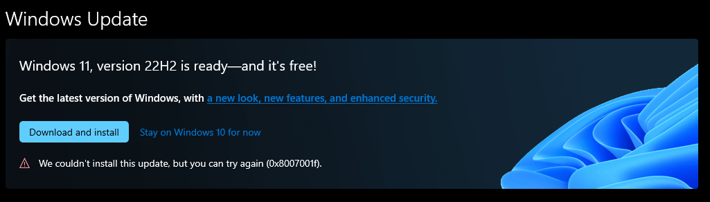 I'm unable to install Windows 11. - Microsoft Q&A