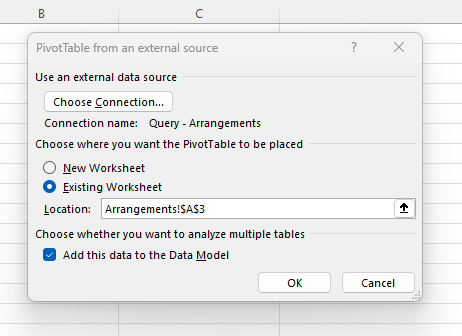 Data model error when loading to pivot report in Power Query ...