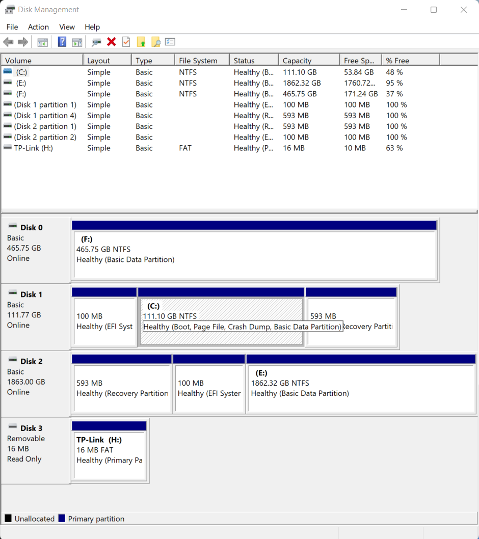 Windows 11 Pro, Migrated C: drive to E: drive and disconnected the C ...