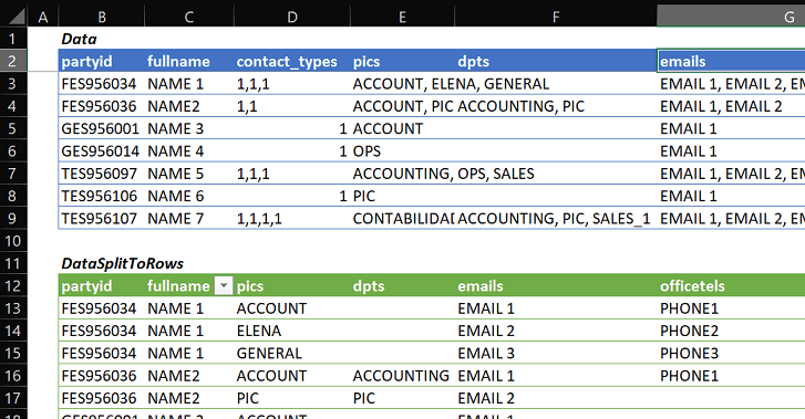 Text to rows in Excel - Several columns - Microsoft Q&A
