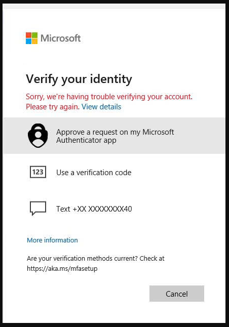 How to access admin account on M365 that is not able to do MFA ...