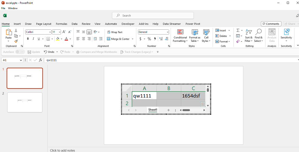 Power Point - Worksheet Object Edit vs Open not working properly ...