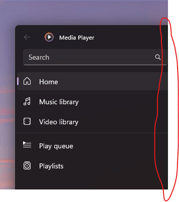 Mica/transparency effect has a weird black/desaturated bar at the edge ...