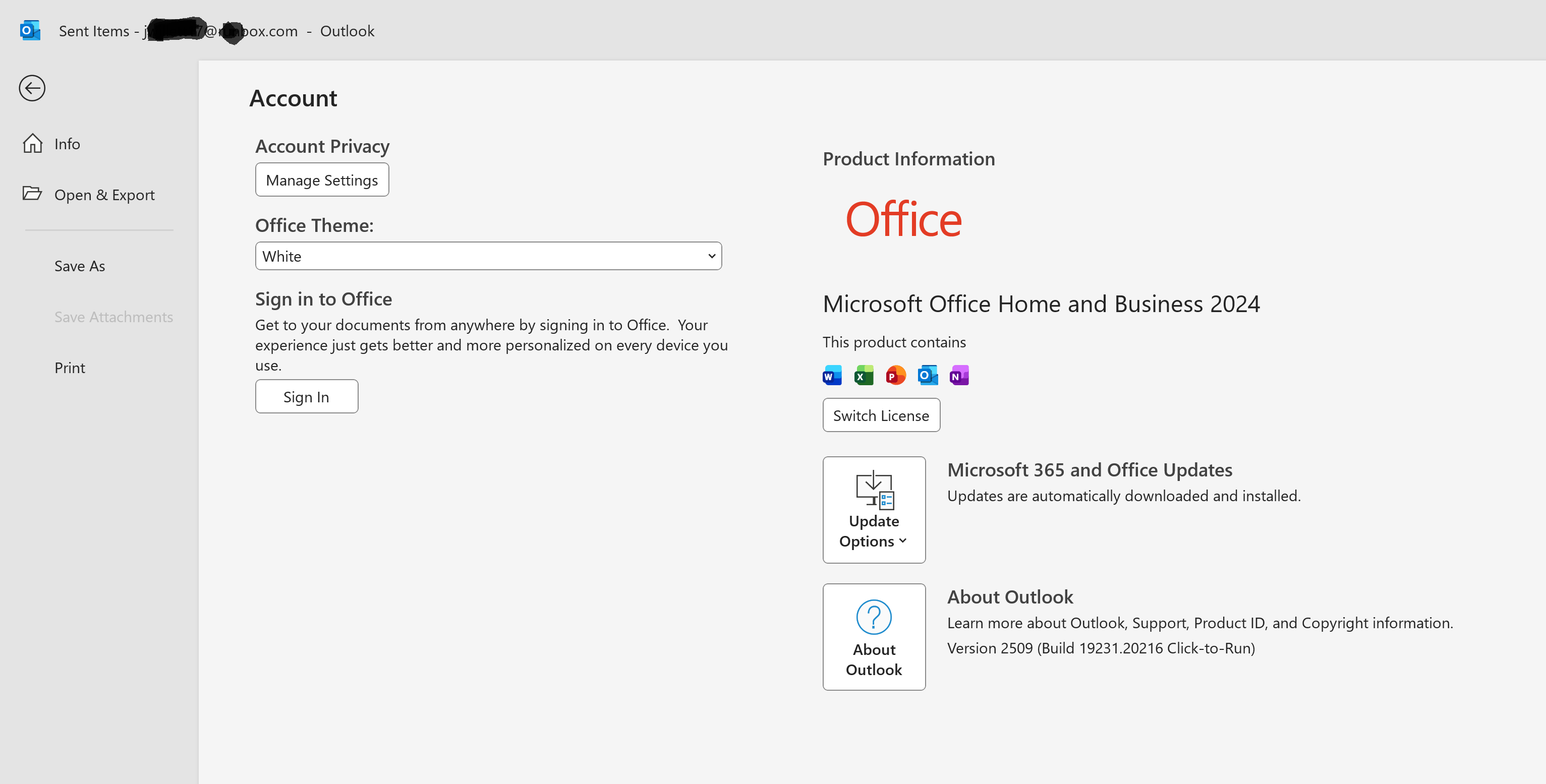 Outlook 2024 Account Sanitized