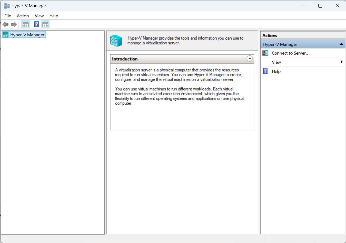 I have hyper V manager installed and enabled on my laptop. - Microsoft Q&A