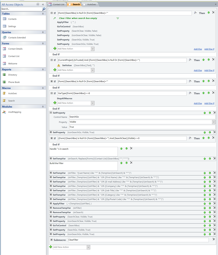 MS Access Contact Database Error - Microsoft Q&A