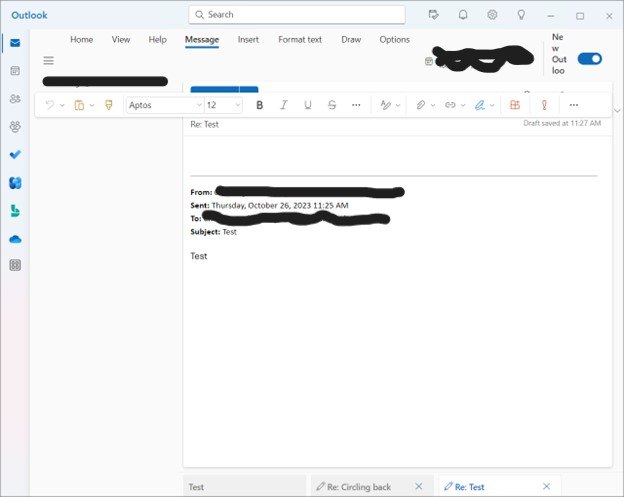 New Outlook ribbon covers Send button - Microsoft Q&A