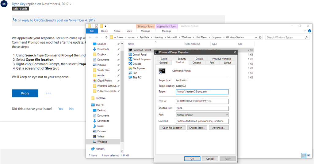 Windows 10 Command Prompt displays odd message and won't work ...
