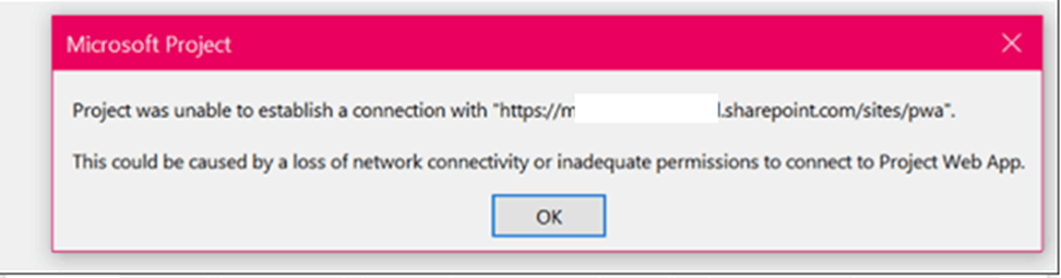 Project was unable to stablish connection - Microsoft Q&A