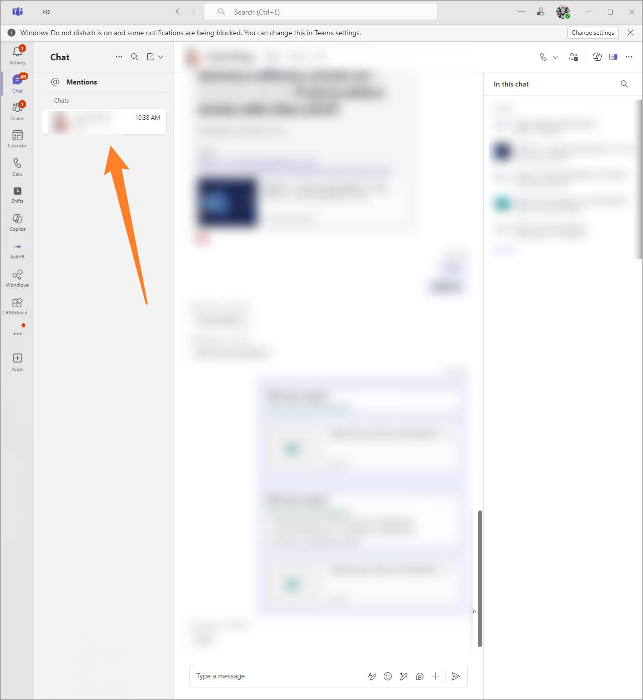 Chat shows only one converstation - Microsoft Q&A