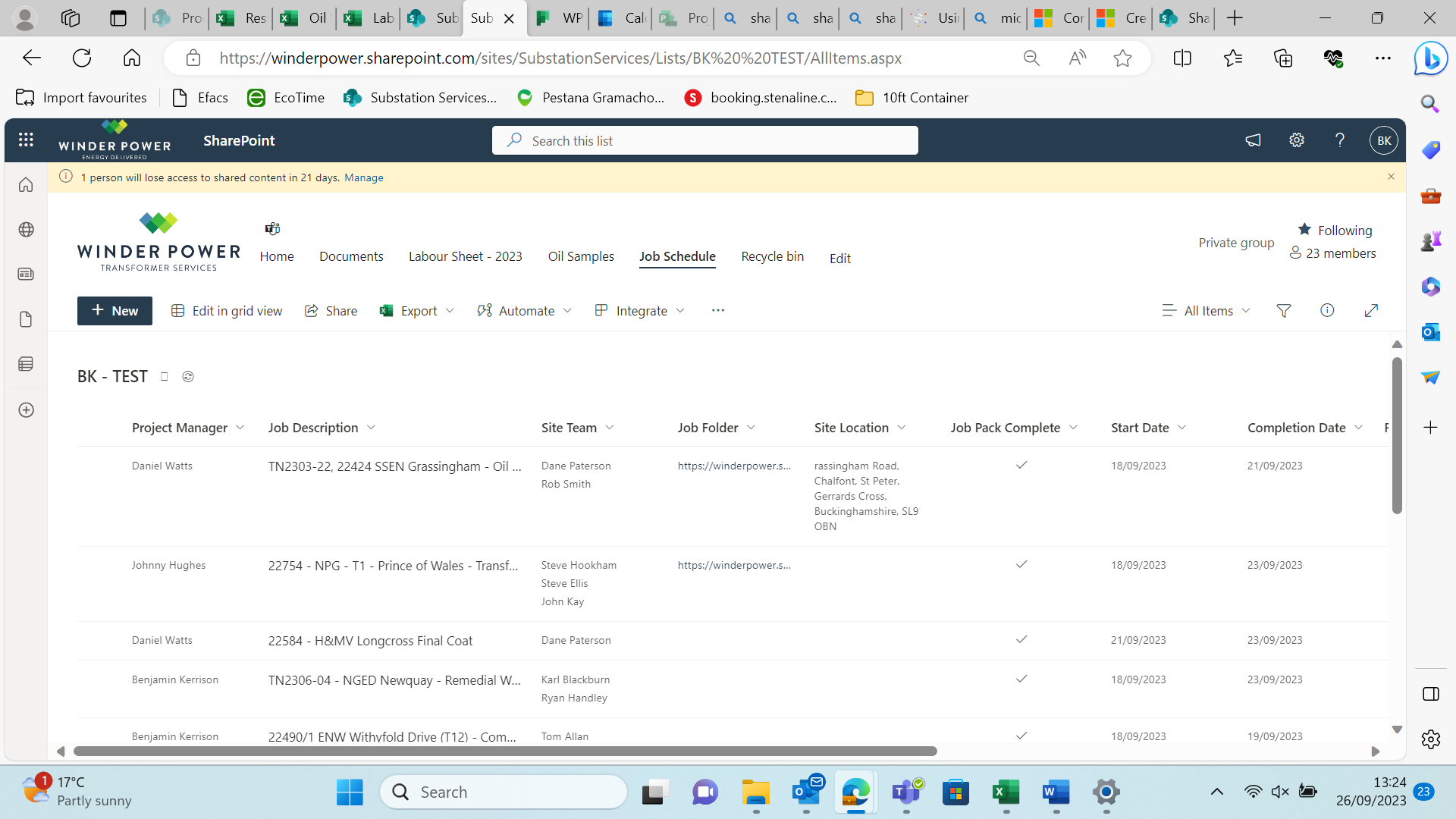 Sharepoint Labour Sheet - Lists - Microsoft Q&A