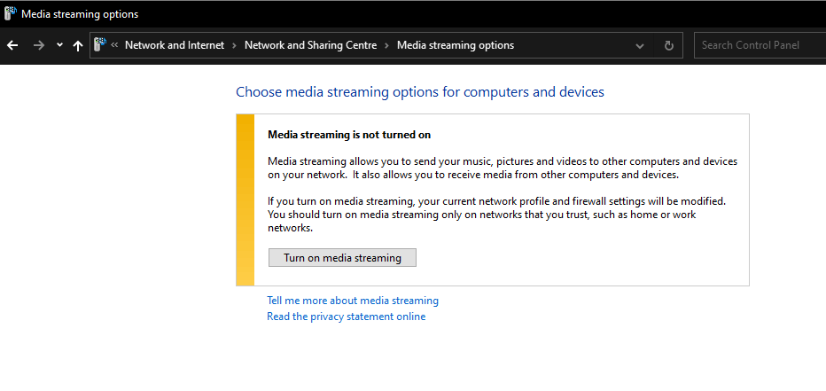 Media Streaming - enable/disable from batch file - Microsoft Q&A
