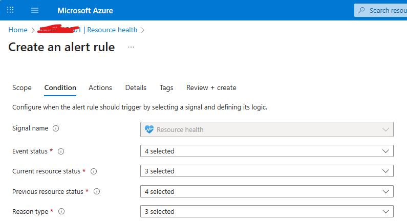 Azure Resource Health Alert - Microsoft Q&A