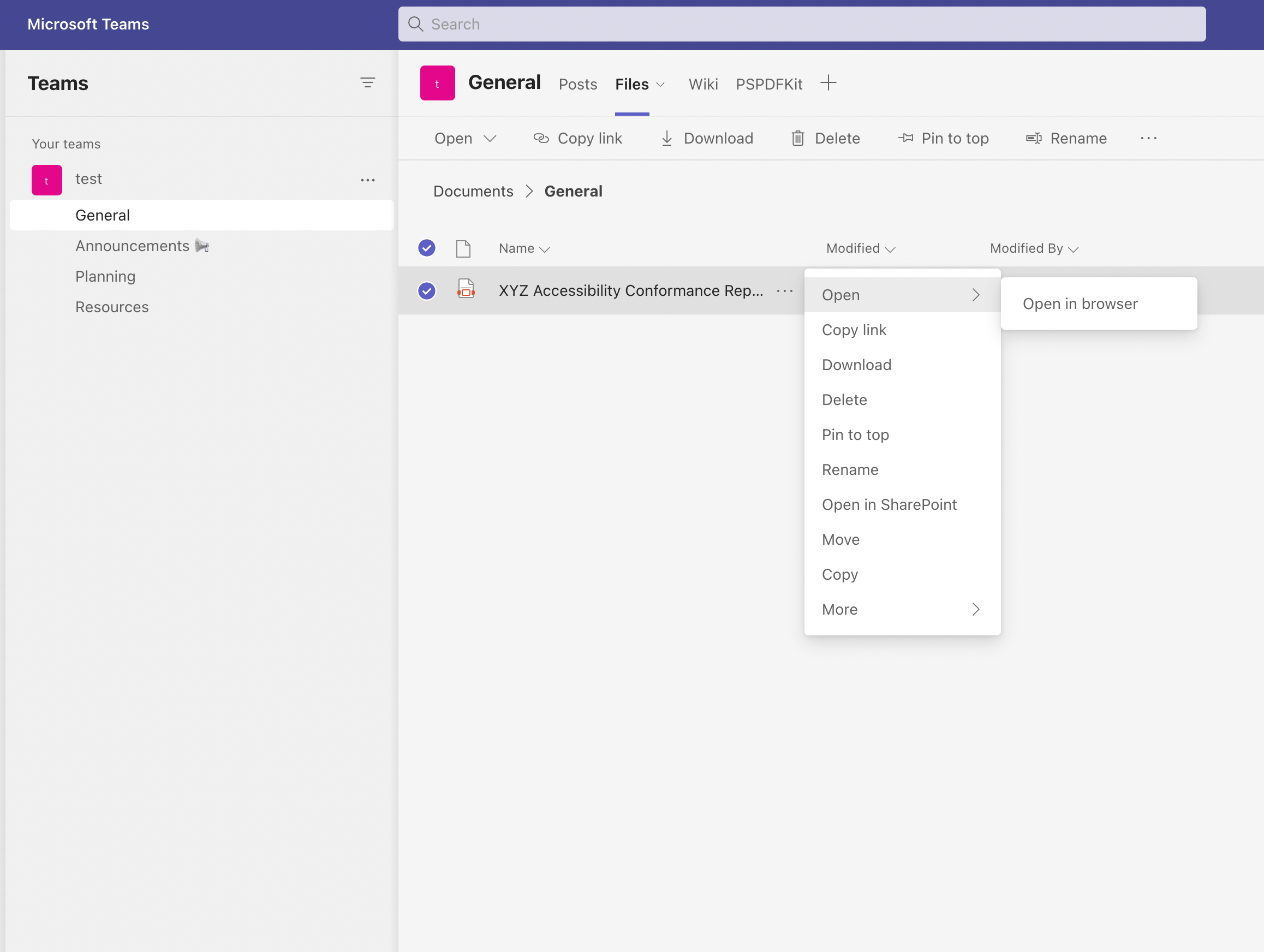 How to add an option to the Team's File context menu - Microsoft Q&A