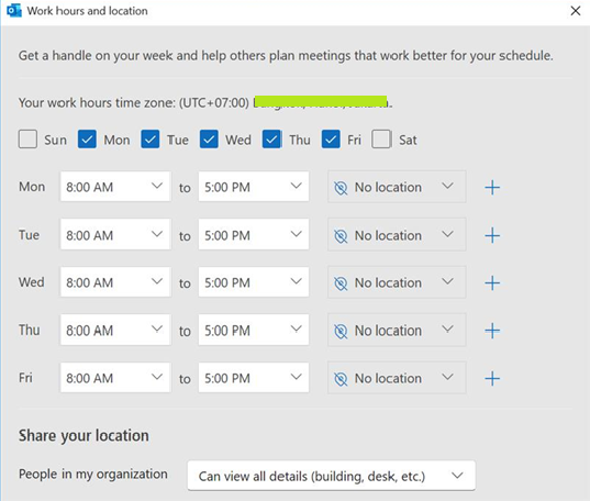 MS Outlook how to hide certain hours on the calendar - Microsoft Q&A