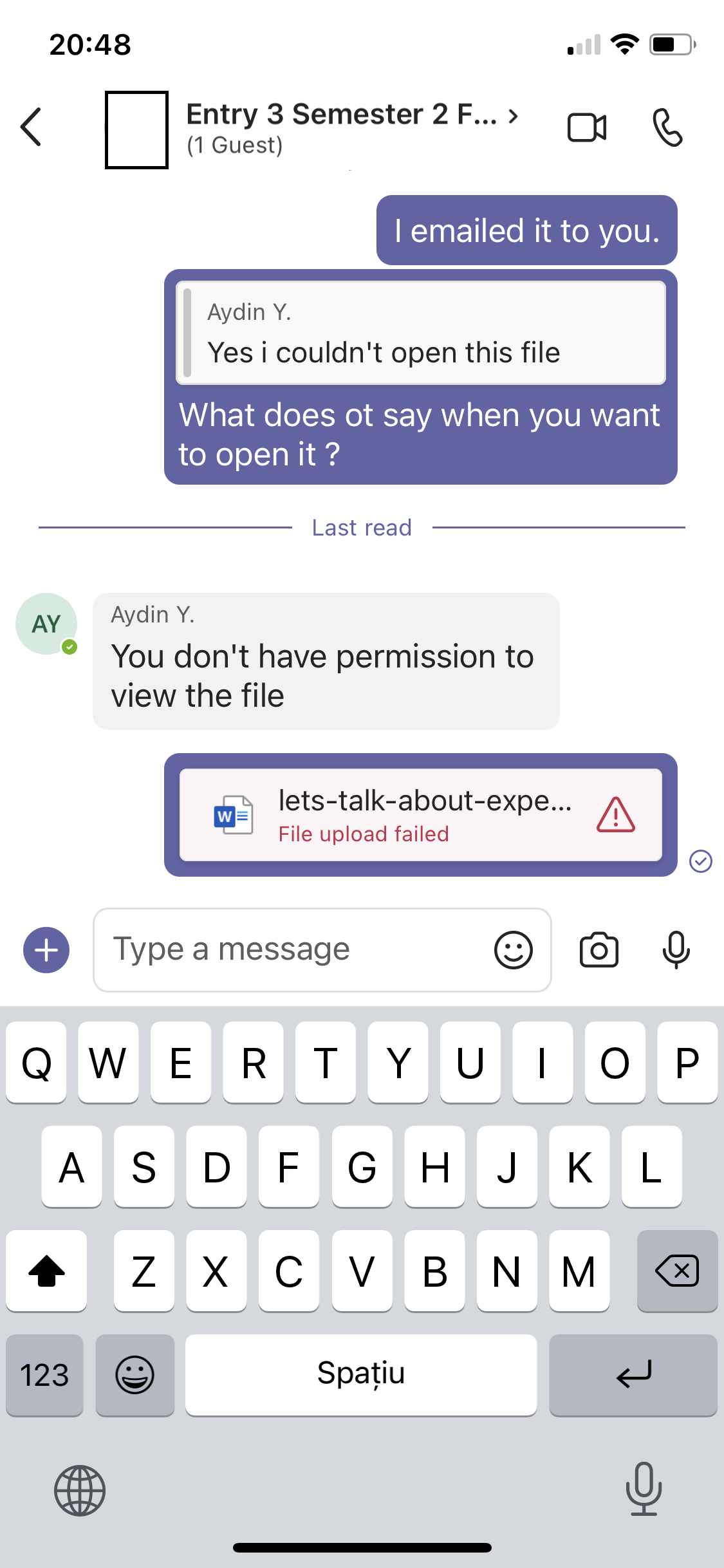 Unable to share documenst in TEAMS chat - Microsoft Q&A