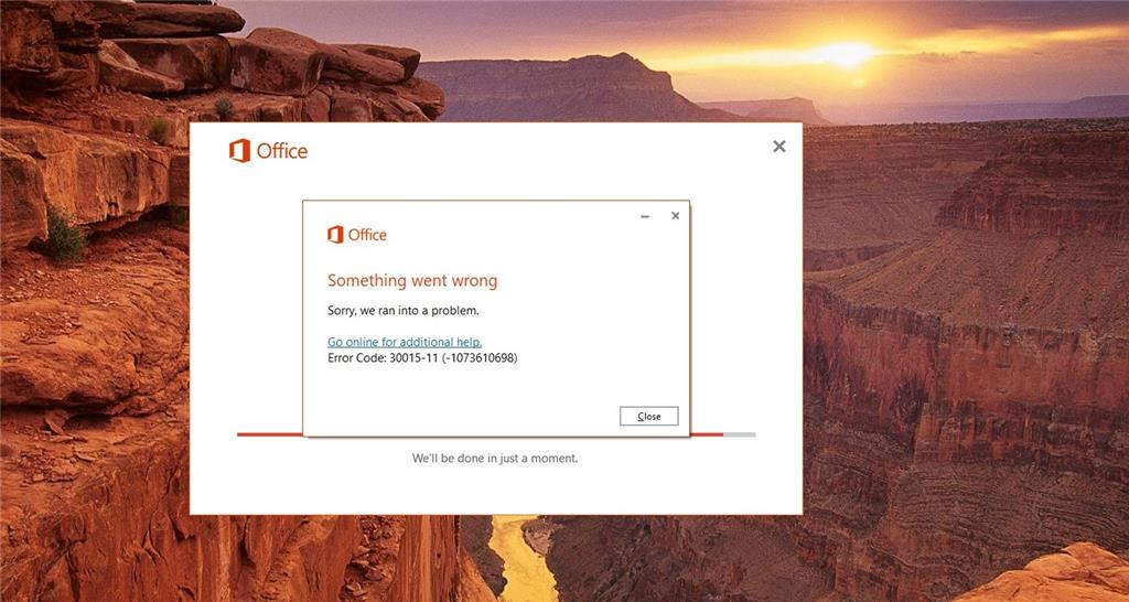 error message 30015-11 (-1073610698) - Microsoft Q&A