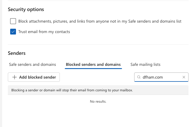 东方红 hotmail junk email block