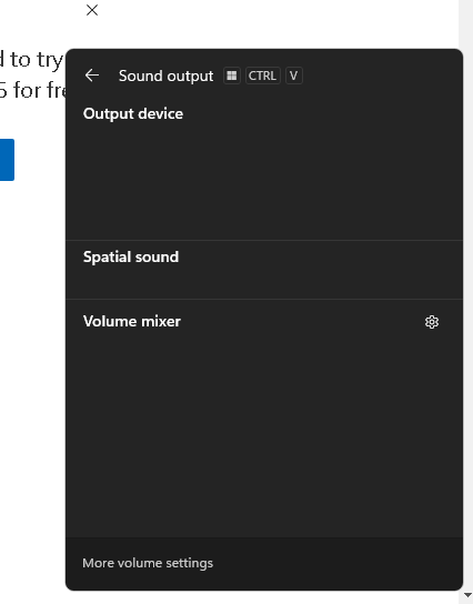 sound output not showing in windows 11 sound taskbar - Microsoft Q&A