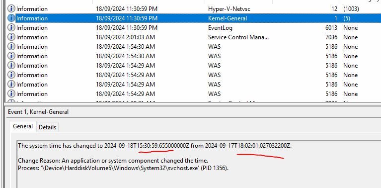 Windows time sync advance the system time by 21 hours - Microsoft Q&A