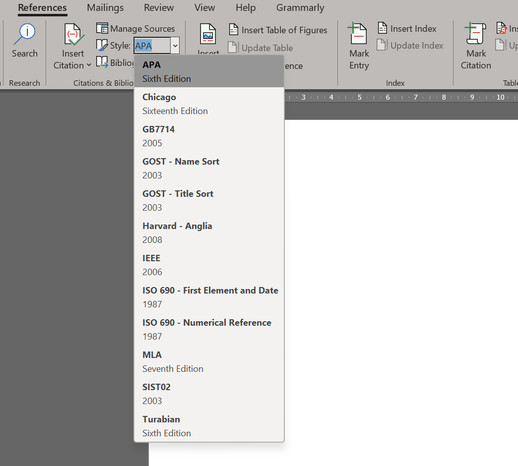 MS Office 2021 not showing referencing styles when language is UK ...