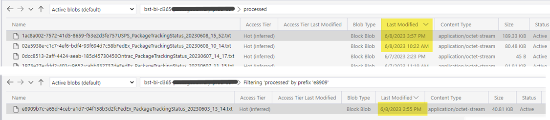 Storage explorer sorting by Last Modifed - Microsoft Q&A