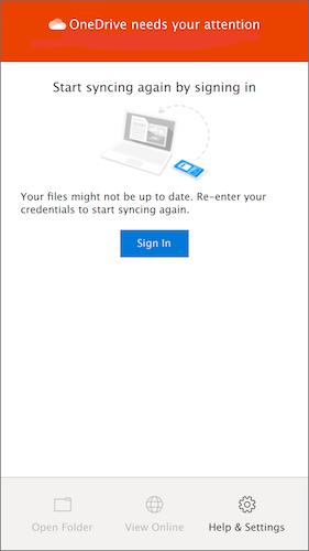 OneDrive for Mac randomly signed me out - Microsoft Q&A