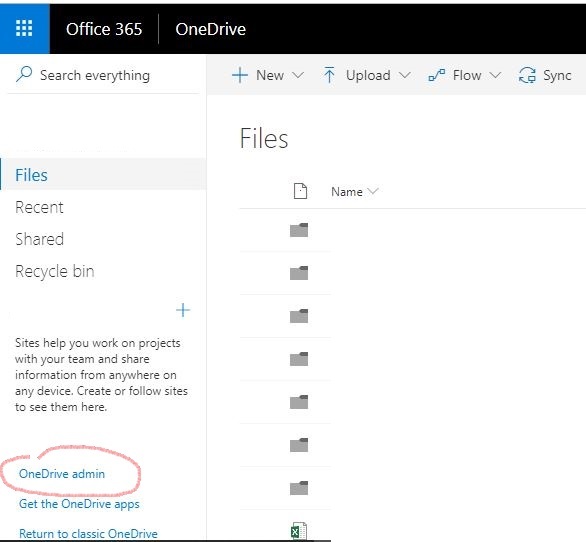 Unable to connect to the admin onedrive page. - Microsoft Q&A