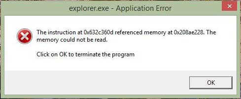 explorer.exe - Application Error