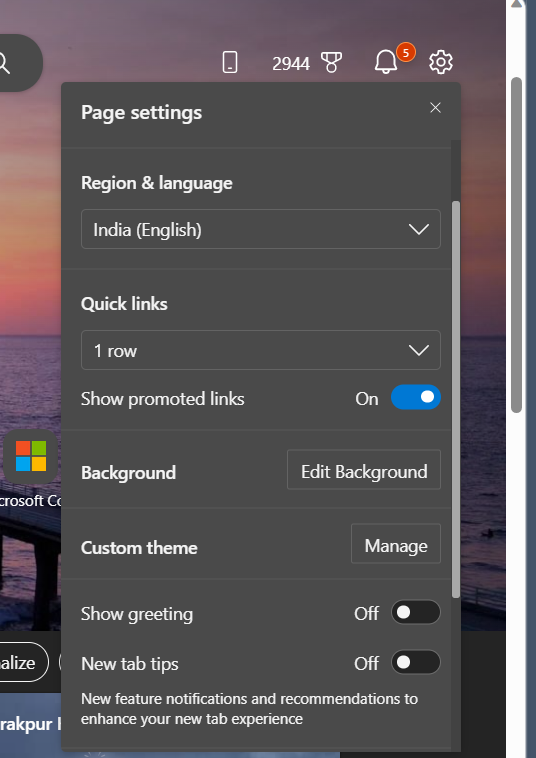 Can I somehow get the New Tab Layout of Edge Dev in Stable Version of ...