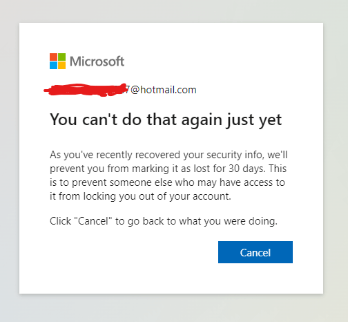 Microsoft REFUSING to text verification code, 2 step verification
