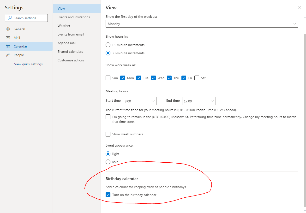 Is there the birthday calender in Microsoft Outlook 2016? Microsoft Q&A