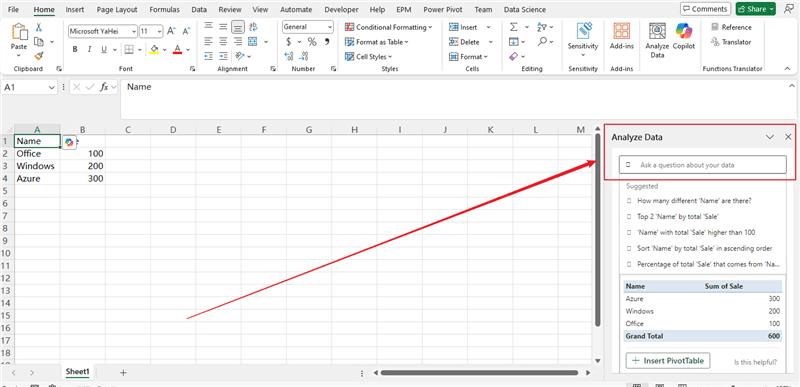 excel data analyst button - Microsoft Q&A
