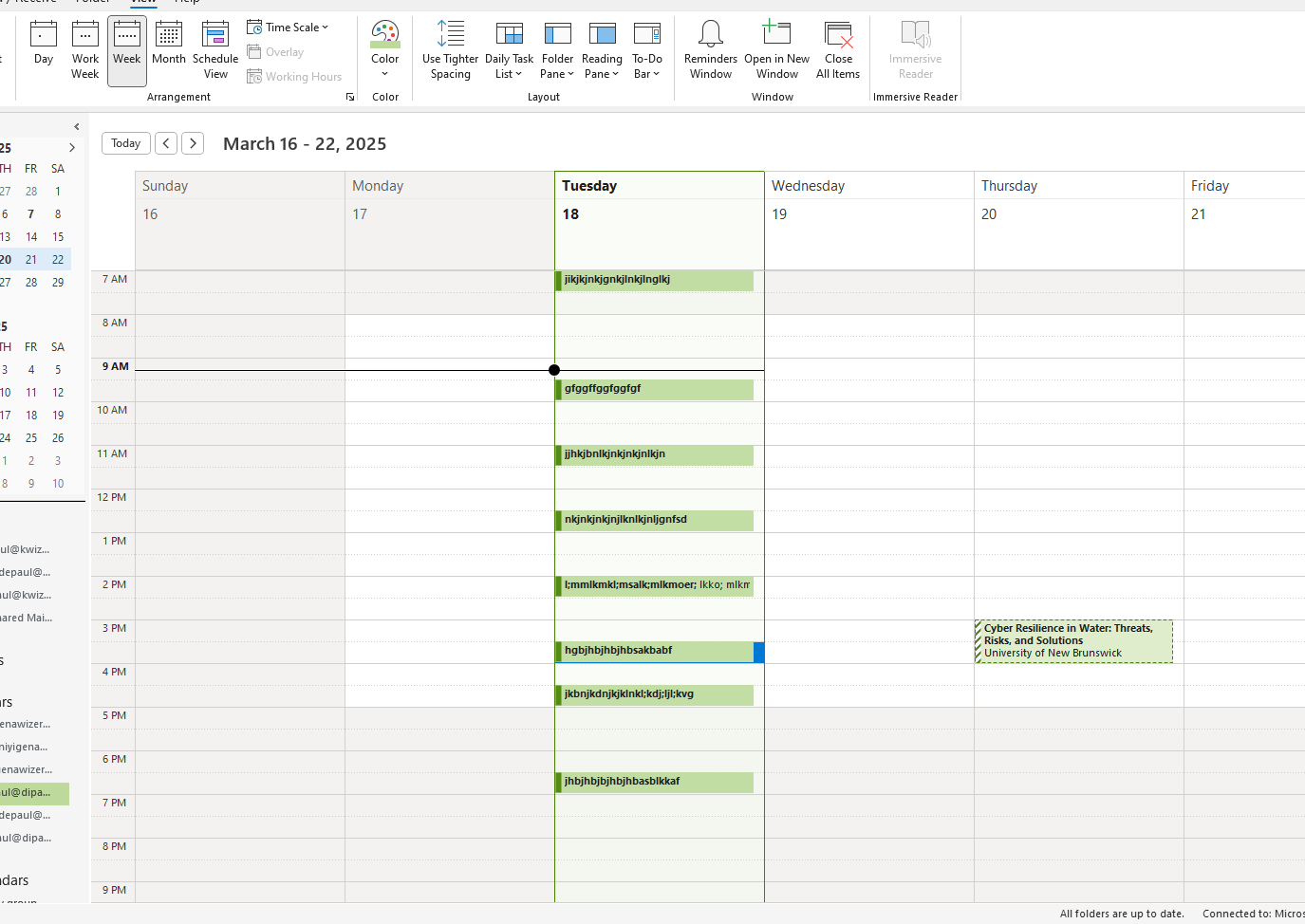 VIEW ALL EVENTS IN OUTLOOK CALENDAR visual data 3
