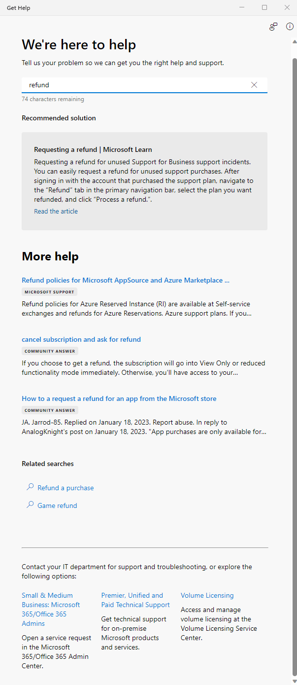 How do I contact MS Store Support without running into that **** bot ...