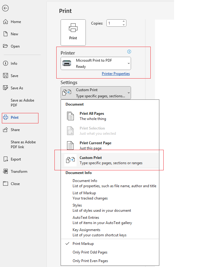 How to share designated pages of word document via email - Microsoft Q&A