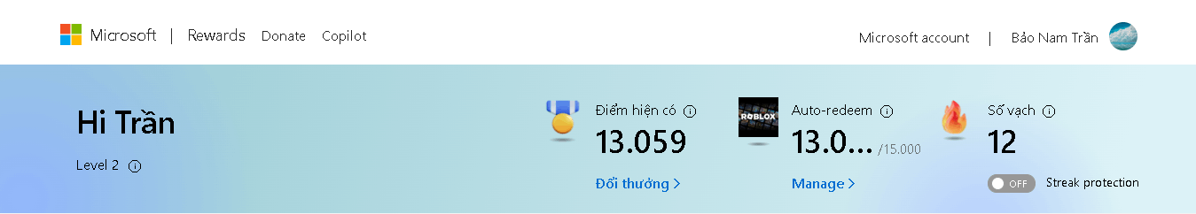 My Microsoft Rewards in the Search bar shows 0 - Microsoft Q&A