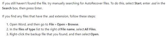 I have lost some important file materials I desperately need ...