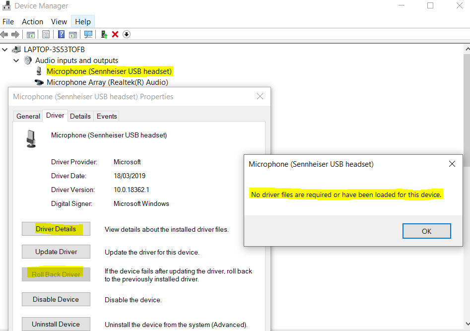 Device driver in Windows 10 Feature Update 1909 breaks USB headset ...